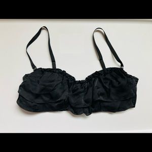 NWOT Kiki de Montparnasse Amour Ruffle Bra Black